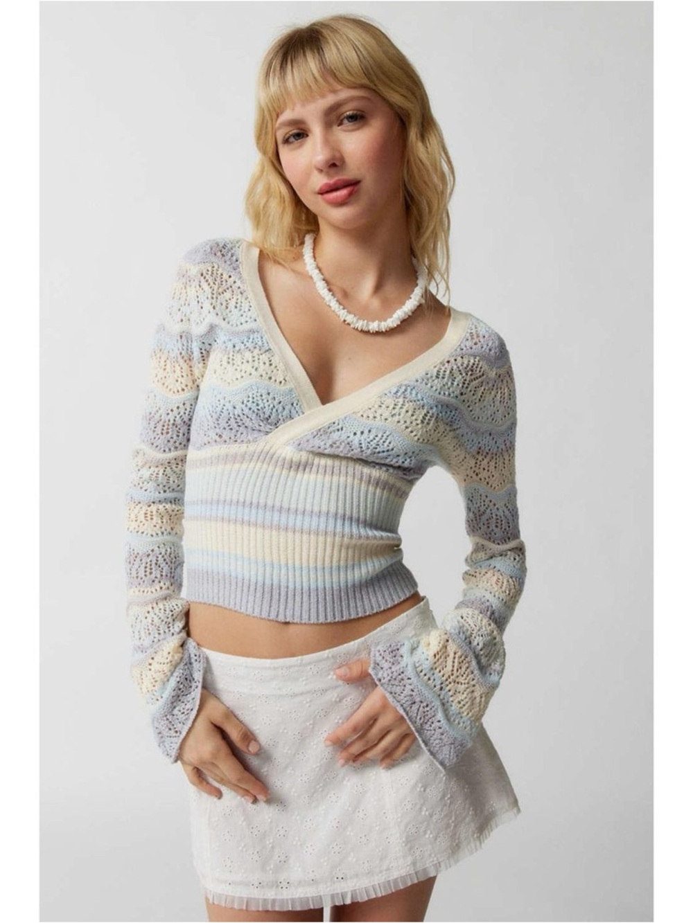 Pastel Striped Knit Top
